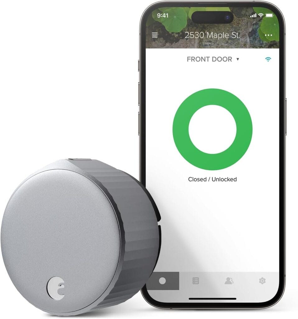 August Home, Silver Wi-Fi Connected Smart Keyless Entry Door Lock August Home, Silver Wi-Fi Connected Smart Keyless Entry Door Lock