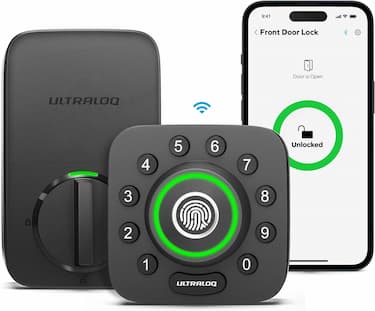 ULTRALOQ U-Bolt Pro WiFi Smart Lock with Door Sensor, 8-in-1 Keyless Entry Door Lock with Built-in WiFi,Fingerprint ID ULTRALOQ U-Bolt Pro WiFi Smart Lock with Door Sensor, 8-in-1 Keyless Entry Door Lock with Built-in WiFi,Fingerprint ID